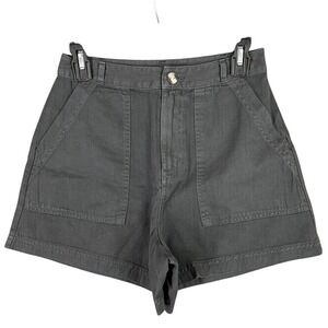 Universal Thread Shorts Womens 2 Black High Waist Chino 4" Inseam Casual Minimal